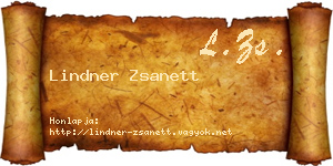 Lindner Zsanett névjegykártya